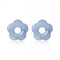 ZINZI ZICH2720B ZILVEREN OORRING HANGERS KUNSTSTOF BLOEM BLOEM