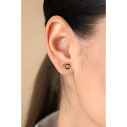 ZINZI ZGO466 14 KARAAT GOUDEN OORKNOPPEN ZIRKONIA