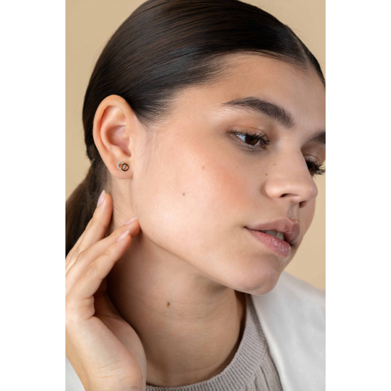 ZINZI ZGO466 14 KARAAT GOUDEN OORKNOPPEN ZIRKONIA