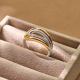 TI SENTO 12408ZY ZILVER VERGULDE RING MET ZIRKONIA