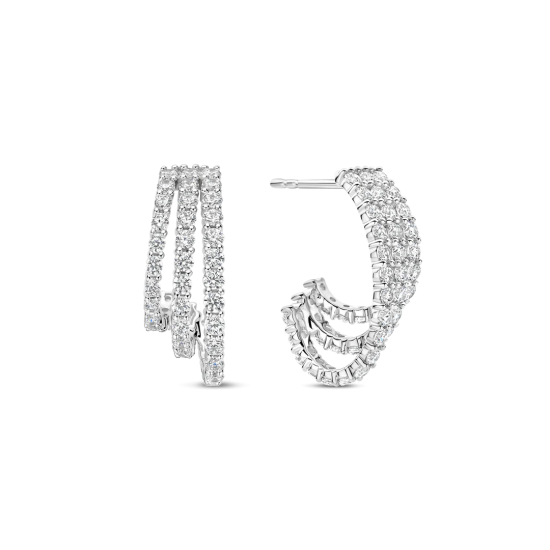 TI SENTO 78069ZI ZILVEREN OORRINGEN MET ZIRKONIA