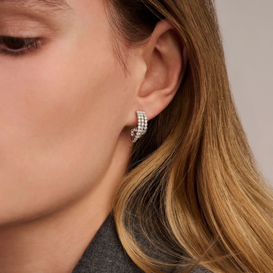 TI SENTO 78069ZI ZILVEREN OORRINGEN MET ZIRKONIA