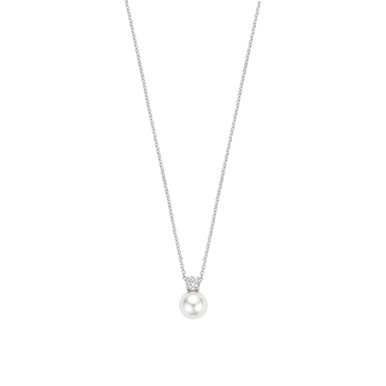 TI SENTO 34104ZI ZILVEREN COLLIER MET ZIRKONIA