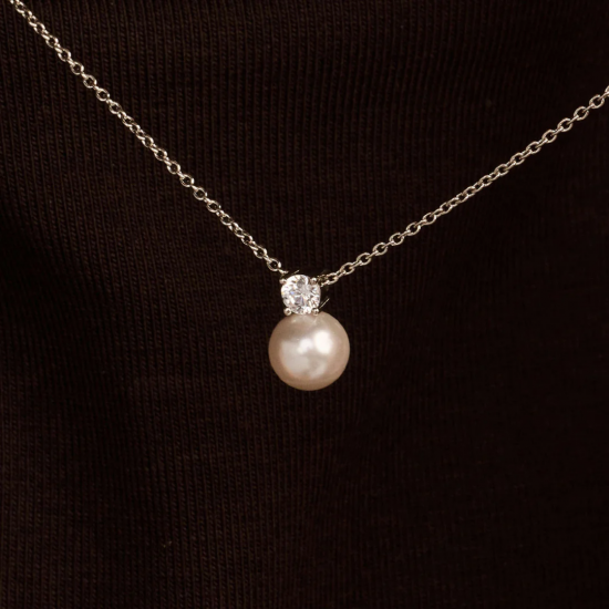 TI SENTO 34104ZI ZILVEREN COLLIER MET ZIRKONIA