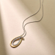 TI SENTO 34121ZY ZILVER VERGULD COLLIER ZIRKONIA