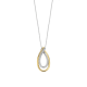 TI SENTO 34121ZY ZILVER VERGULD COLLIER ZIRKONIA