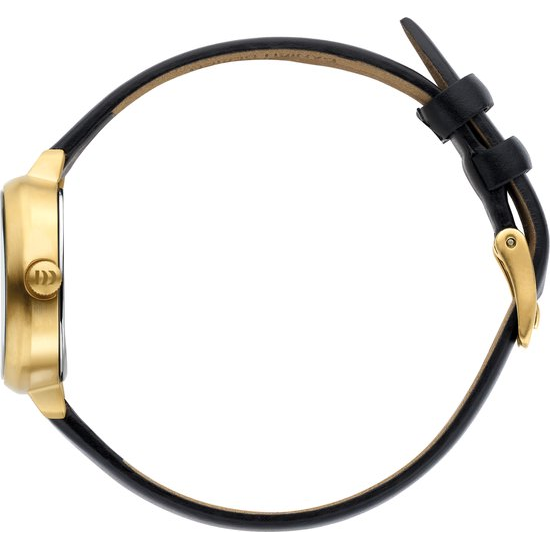 DANISH DESIGN IV15Q1305 DAMESHORLOGE VERGULD STAAL ELVSTEN BLACK
