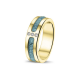 SEE YOU RG024 ZILVEREN GERHODINEERDE DAMESRING ZIRKONIA DOUBLE GROOVE