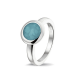 SEE YOU RG033 ZILVEREN GERHODINEERDE DAMESRING ROUND HEAD