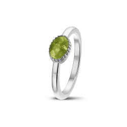 SEE YOU RWS001 ZILVEREN GERHODINEERDE DAMESRING CROWN RING