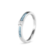 SEE YOU RWS013 ZILVEREN GERHODINEERDE DAMESRING MET ZIRKONIA SOLITAIR