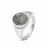 SEE YOU 452S ZILVEREN GERHODINEERDE RING MET ZIRKONIA OVAL STRIPE SIGNET