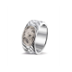 SEE YOU ROR008Y ZILVEREN GERHODINEERDE HERENRING MET GOUD BRAIDED BAND