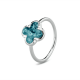 SEE YOU RG009YZ 14 KARAAT GOUDEN DAMESRING MET ZIRKONIA CLOVER