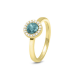 SEE YOU RG010 14 KARAAT GOUDEN DAMESRING MET ZIRKONIA STACKABLE GEM HEAD