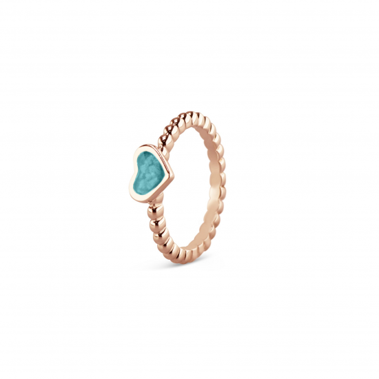 SEE YOU RG0015 14 KARAAT GOUDEN DAMESRING BUBBLE BAND HEART