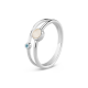 SEE YOU RG048 14 KARAAT GOUDEN DAMESRING SINGLE BAND HEART BIRTHSTONE