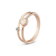 SEE YOU RG048 14 KARAAT GOUDEN DAMESRING SINGLE BAND HEART BIRTHSTONE