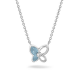 SEE YOU 603SG ZILVER VERGULD COLLIER MET HANGER ZIRKONIA BUTTERFLY