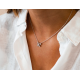 SEE YOU 603SG ZILVER VERGULD COLLIER MET HANGER ZIRKONIA BUTTERFLY