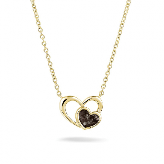SEE YOU 602S ZILVEREN COLLIER MET HANGER DOUBLE HEART