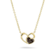 SEE YOU 602S ZILVEREN COLLIER MET HANGER DOUBLE HEART
