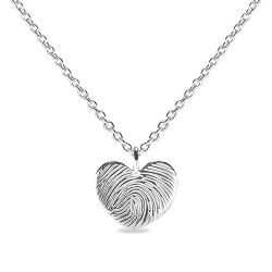 SEE YOU 467S ZILVEREN COLLIER MET HANGER HEART ENGRAVING