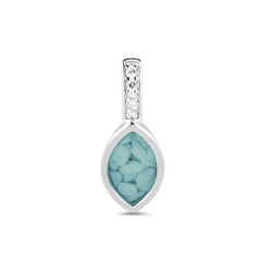 SEE YOU 142S ZILVEREN HANGER MET ZIRKONIA PLAIN MARQUISE SMALL