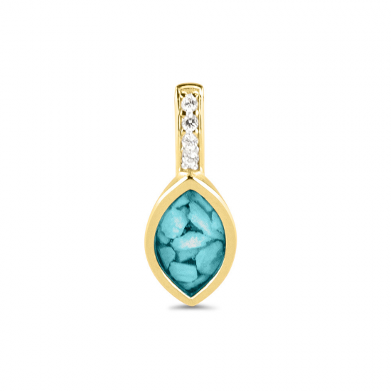 SEE YOU 142S ZILVEREN HANGER MET ZIRKONIA PLAIN MARQUISE SMALL