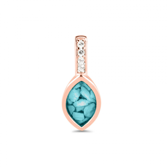 SEE YOU 142S ZILVEREN HANGER MET ZIRKONIA PLAIN MARQUISE SMALL