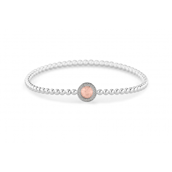 SEE YOU BL028_M ZILVEREN ARMBAND ROUND GEM BUBBLE