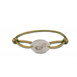 SEE YOU BL023 ARMBAND SATIN CORD OVAL ENGRAVING DISK