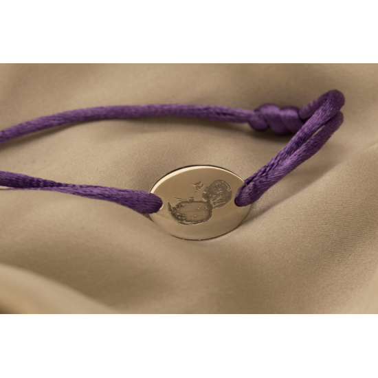 SEE YOU BL023 ARMBAND SATIN CORD OVAL ENGRAVING DISK