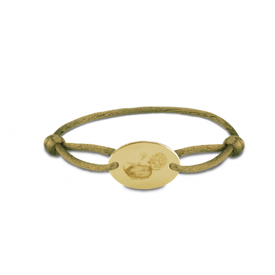 SEE YOU BL023 ARMBAND SATIN CORD OVAL ENGRAVING DISK