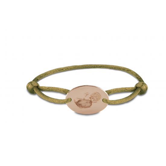 SEE YOU BL023 ARMBAND SATIN CORD OVAL ENGRAVING DISK