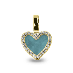 SEE YOU 139Y 14 KARAAT GOUDEN HANGER ZIRKONIA HEART GEM