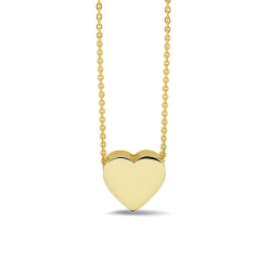 SEE YOU 701Y 14 KARAAT GOUDEN COLLIER MET HANGER MINI HEART