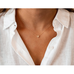 SEE YOU 701Y 14 KARAAT GOUDEN COLLIER MET HANGER MINI HEART