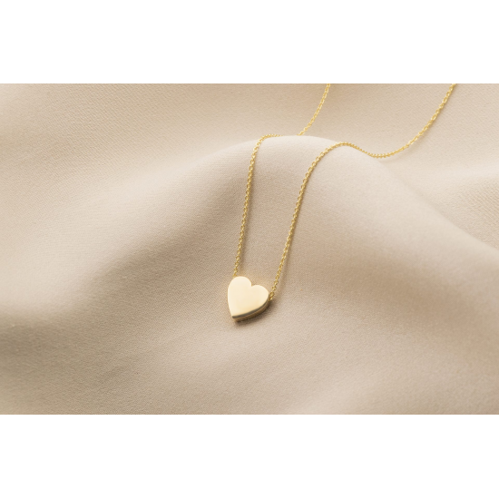 SEE YOU 701Y 14 KARAAT GOUDEN COLLIER MET HANGER MINI HEART