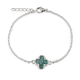 SEE YOU BL016 ZILVEREN ARMBAND MET HANGER ZIRKONIA CLOVER