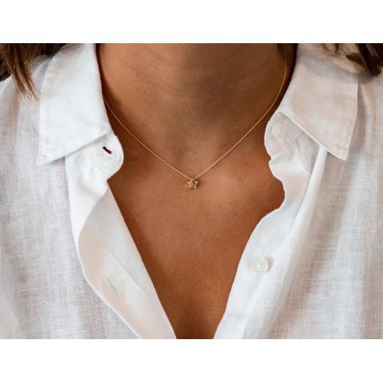 SEE YOU 702S ZILVEREN COLLIER MET HANGER MINI STAR