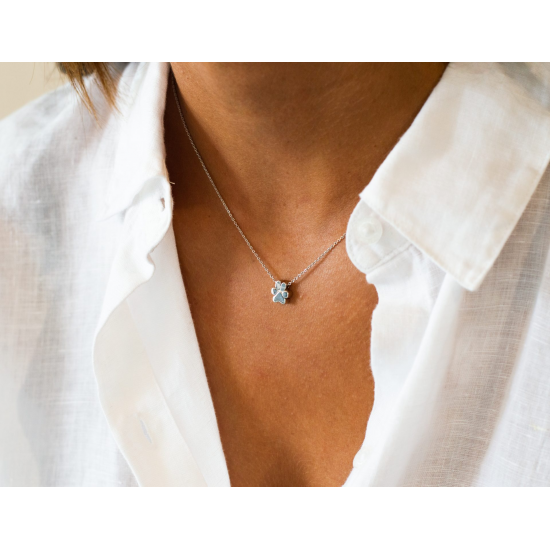 SEE YOU 712S ZILVEREN COLLIER MET HANGER PAW