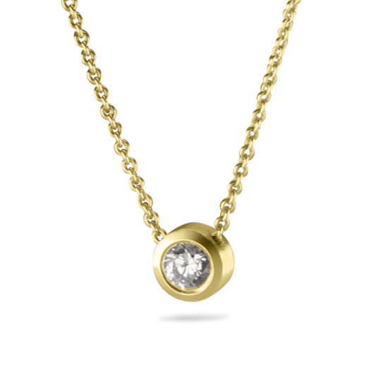 SEE YOU 710S ZILVEREN COLLIER MET ZIRKONIA HANGER GEM