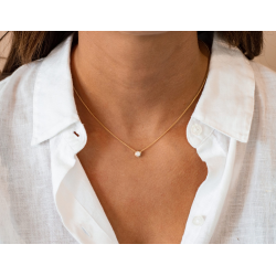 SEE YOU 710S ZILVEREN COLLIER MET ZIRKONIA HANGER GEM