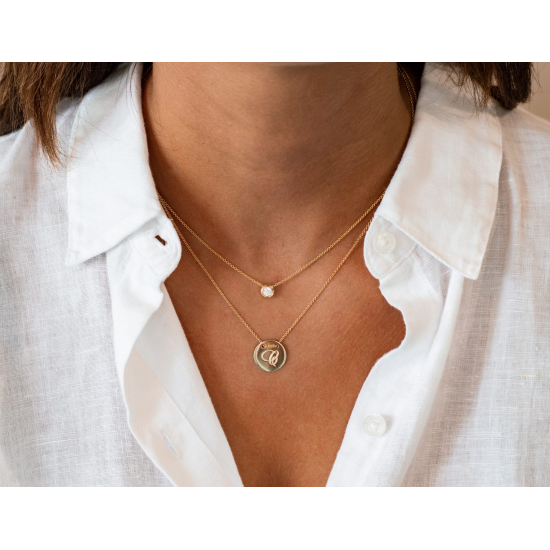 SEE YOU 710S ZILVEREN COLLIER MET ZIRKONIA HANGER GEM