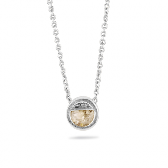 SEE YOU 710S ZILVEREN COLLIER MET ZIRKONIA HANGER GEM