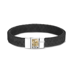 SEE YOU BG008 LEREN HERENARMBAND MET ZILVEREN SLUITING