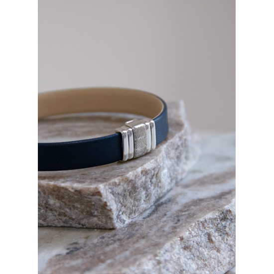 SEE YOU BG014 LEREN HERENARMBAND MET ZILVEREN SLUITING