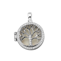 SEE YOU 140S ZILVEREN HANGER MET ZIRKONIA TREE OF LIFE LOCKET
