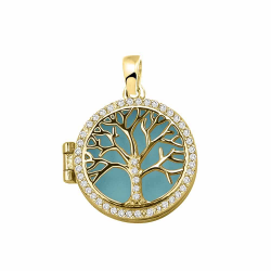 SEE YOU 140S ZILVEREN HANGER MET ZIRKONIA TREE OF LIFE LOCKET